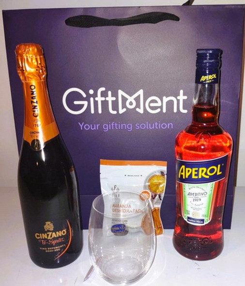 Aperol Spritz  C Naranja Deshidratada + Vaso Cristal Bohemia 0