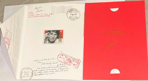 Sellos Correo Sandro Homenaje Presentación Carta De Lujo 0