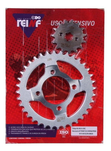 Kit corona Piñon Reinf c23 Gilera Estilo 110 (36/15-428) 0