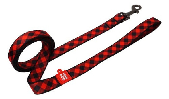 Correa Para Perros Waudog Temática Cuadros Rojos 0