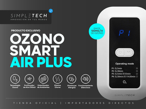 Ozonificador Combo Sanitizante De Ambientes Purifica Aire 1