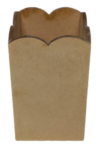 Portalápiz Con Ondas De Fibrofácil 6x6x9cm Para Decorar 0