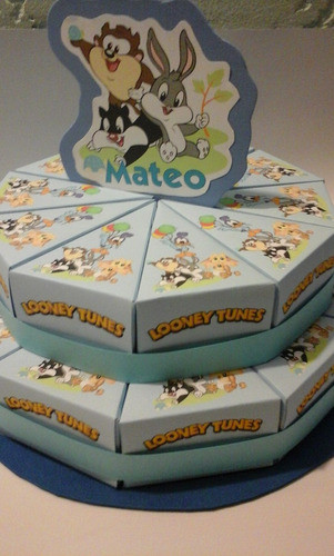 Torta De Cajitas Looney Tunes Para Golosinas 20 Porciones 1