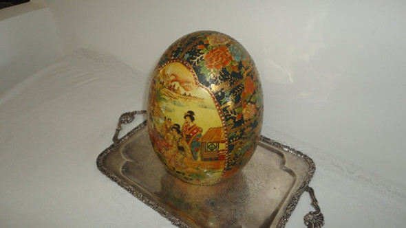 Huevo Japones Antiguo Esmaltado A Mano Rara Pieza Miralo 1