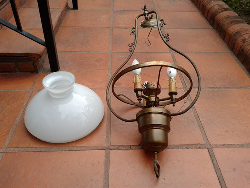 Arañas Y Lamparas Inglesas De Bronce/tulipas/apliques/plafon 1