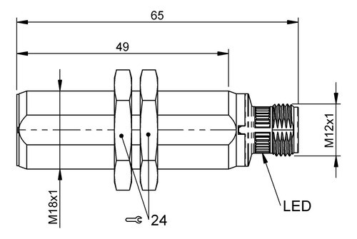 Sensor Inductivo M18 Pnp Na Conect M12 Basic Balluff Bes060m 1