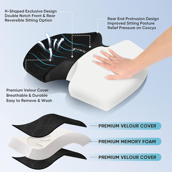 Cojín De Asiento De Espuma Viscoelástica Ticonn, Cojín De Si 1