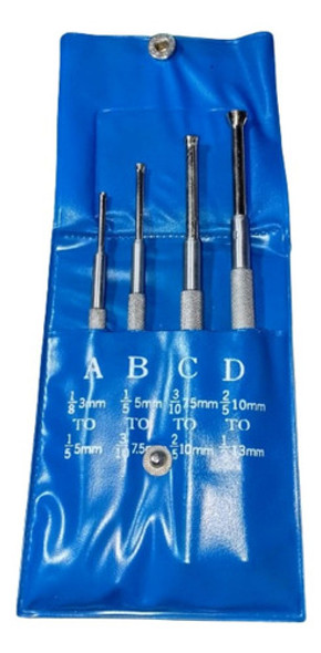 Juego De Calibradores De Agujeros 4 Piezas 0.125' -0.500' 0