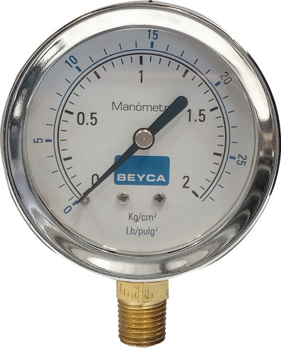 Manómetro Apto Intemperie A.inox. 2 Kg/cm² Beyca Mm2-44 2 0