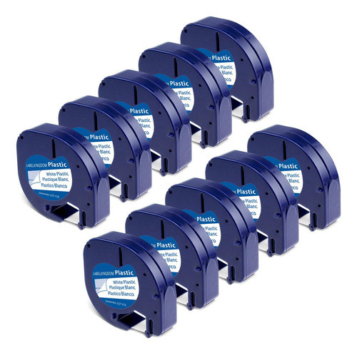 Cinta De Etiquetas Compatible Recambios Dymo Letratag - 10u. 0