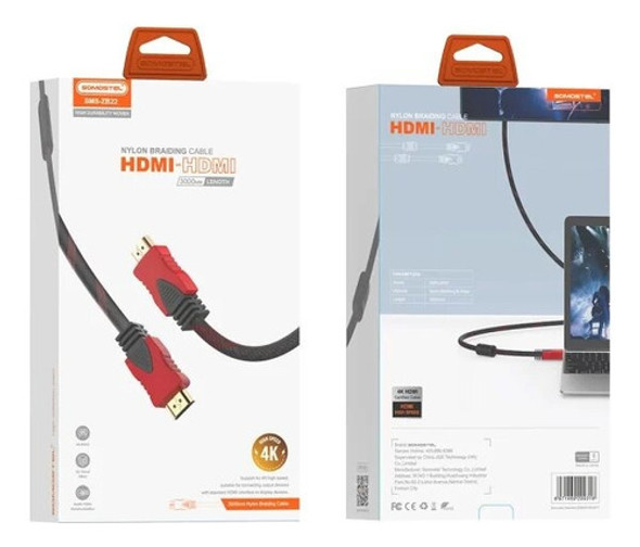 Cable Somostel Hdmi 2.0 Ultra Hd 4k 60hz De Tres Metros 0