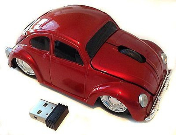 Usb 3d 2.4ghz Inalámbrico Coche Vw Escarabajo Clásico Ratón 1