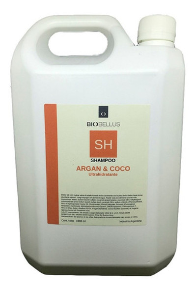 Shampoo De Argan Y Coco - Biobellus 1900ml - Con Bomba 0