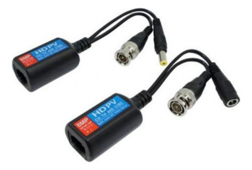 Balun Par Video + Alimentacion Cctv Rj45 Hikvision Dahua Hd 0