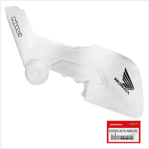 Cacha Lateral Honda Navi 110 Original Derecha Blanca P1 0
