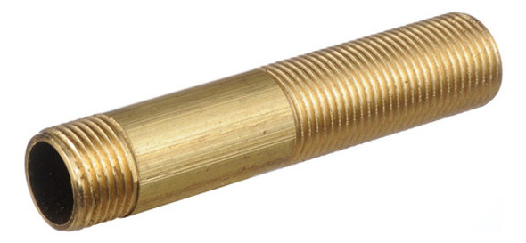 Entrerrosca Niple De Bronce Macho De 1/2 Pulgada X 10 Cm 0