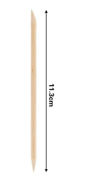 100 Palitos De Naranjo Repujador Limpieza Uñas Manicuria 1