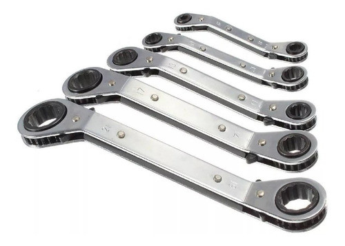 Kit De 5 Llaves Crique Bulit Pulgada Y Metrica Ratchet 0