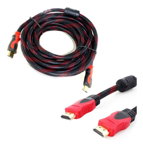 Cable Hdmi 10 Mts Mallado Velocidad De Transmisión 10.2 Gbp 0