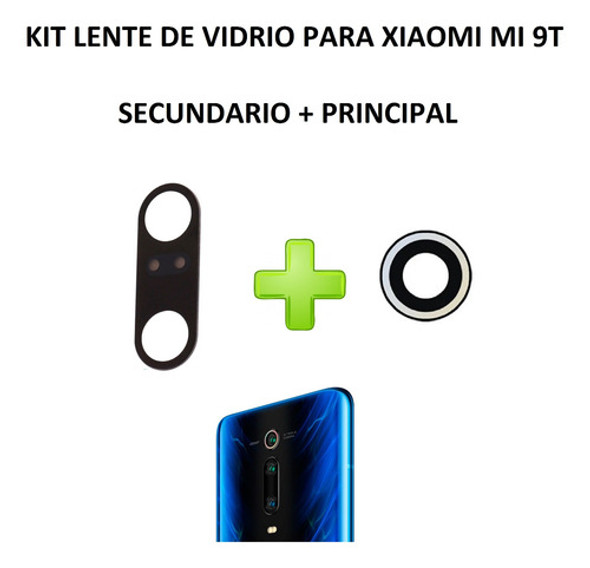 Kit Lente Cámara Principal Y Secundaria Para Xiaomi Mi 9t 1