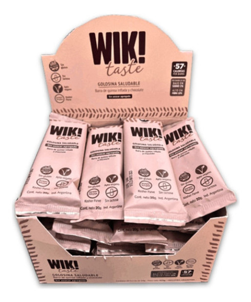 Pack X 3 Barrita Wik! De Quinoa Y Chocolate Caja X 20u 0