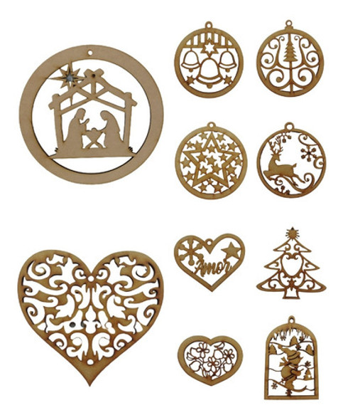 Pack Figuras Navideñas 10cm. 100u Fibrofacil 1