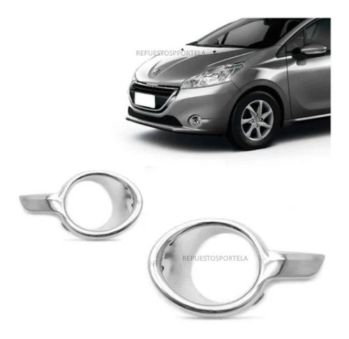 Aro De Faro Auxuliar Cromado Izq Peugeot 208 2013 14 15 16 0