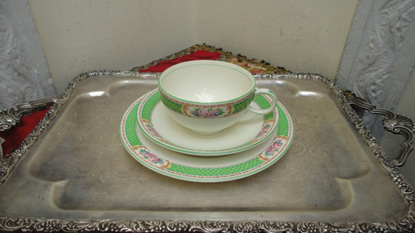 Trio De Te Loza Inglesa Antiguo Diseño Guarda Vealo 0