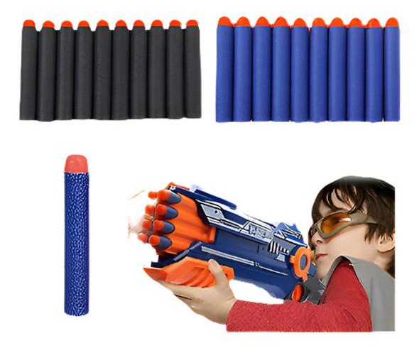 200pcs (azul + Negro) Bala Dardos Para Pistola De Juguete Ne 0