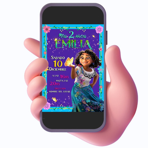 Tarjeta Invitación Cumpleaños Encanto - Digital 1