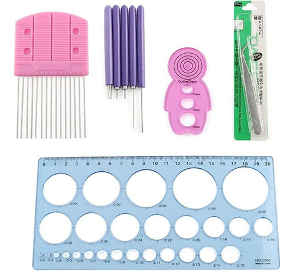 Herramienta De Quilling De Papel 5 En 1 De Diferentes Tama&. 0