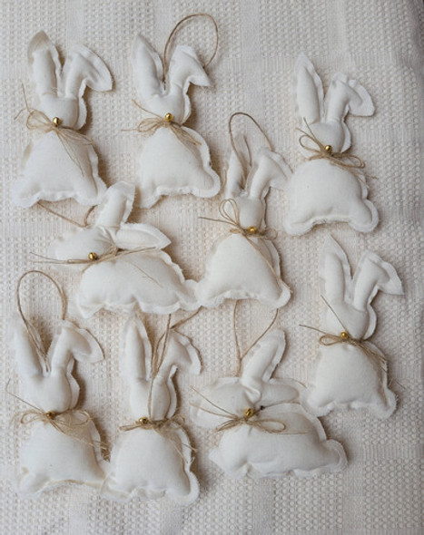100 Conejos De Pascua Natural De Tela Para Colgar Adornos 1