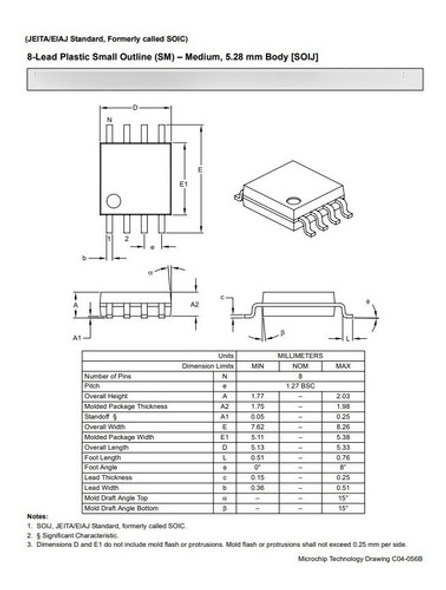 Memoria Eeprom 25lc256-i/sm 25lc256 Soij8 Ecu Automotriz 1