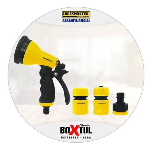 Pistola Riego Rociador Manguera Set 9 Patrones Crossmaster 1