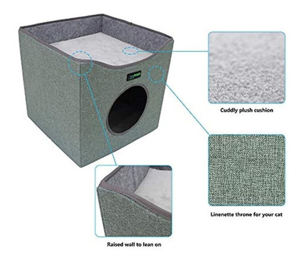 Condominio Plegable Para Gatos Jespet, Casa Cubo Para Gatos 1