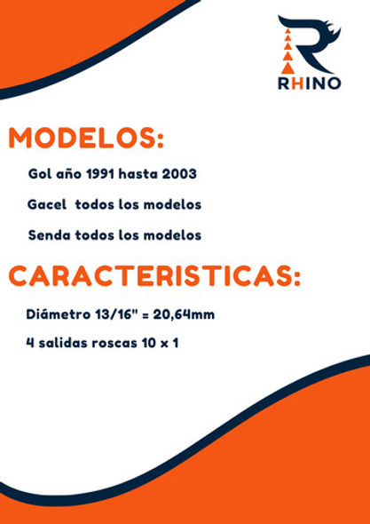 Bomba De Freno Vw Gol/ Gacel/ Senda 4 Salidas Diam. 20.63mm 1