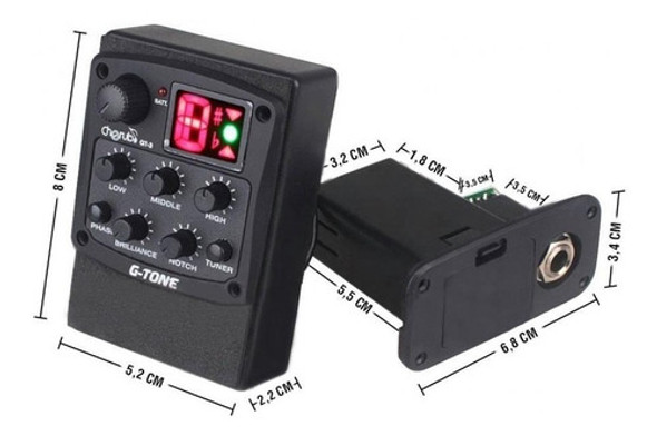 Equalizador Cherub Gt3 Para Guitarra Acustica Gt-3 1
