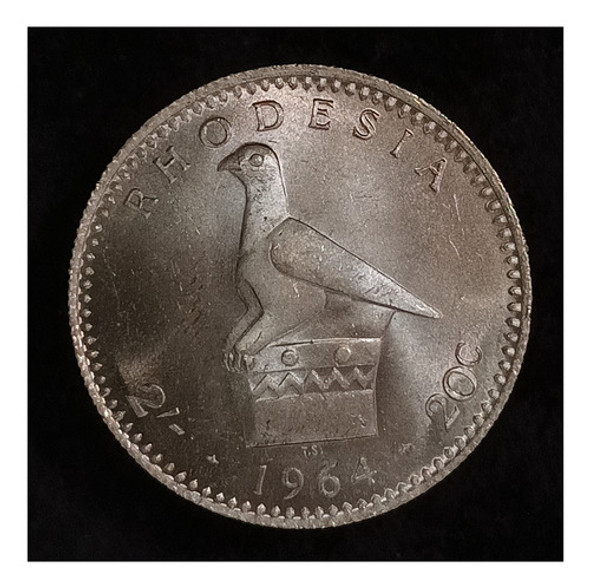 Rhodesia 2 Shilling 1964 Sin Circular Km 3 Elizabeth Ii 0