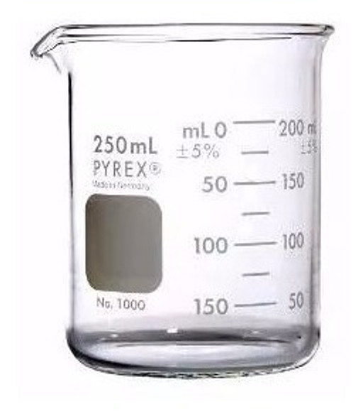 Vaso Precipitado Pyrex 250ml Borosilicato 3.3 - Alemania 0