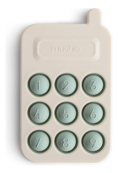 Juguete Teléfono De Prensa Mushie Azul Cambridge Para Niños 0