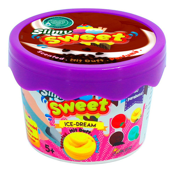 Slimy slime sweet 100gr ice Dream chocolate con caja exhibid 0