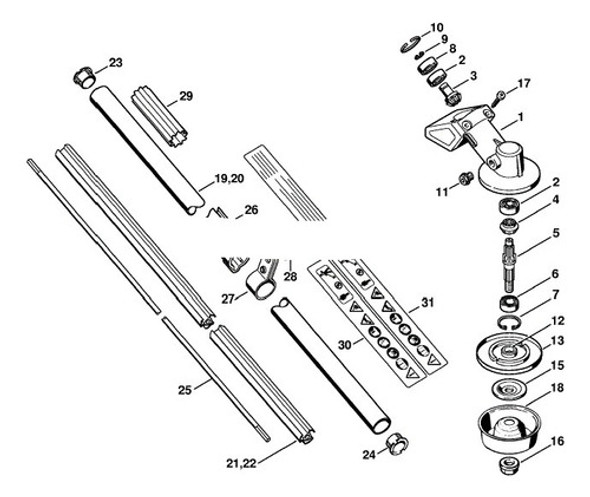 Arandela Centradora Estriada 10t Apta Stihl Fs 55 85 100 1