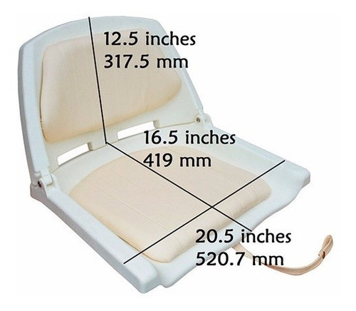 Butaca Plástica Blanca Con Respaldo Rebatible Y Almohadón 1