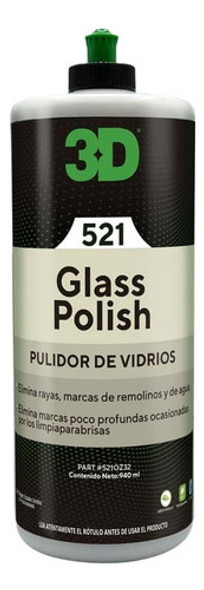 Glass Polish 3d Pulidor De Vidrios Y Manchas De Agua Dura 1l 0