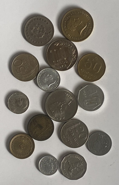 15 Monedas Antiguas Distintas, Lote Mercosur, Mer06 0