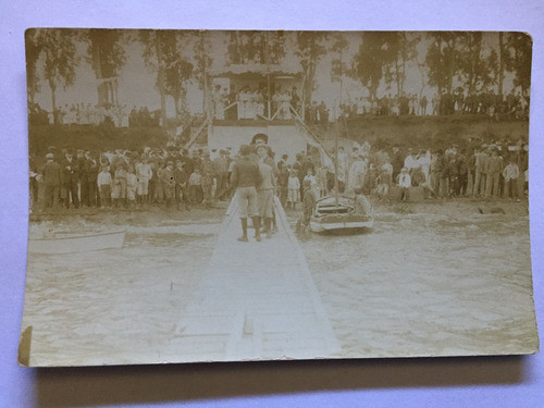 Postal Romeria En El Embarcadero  De Chascomus 1907 0