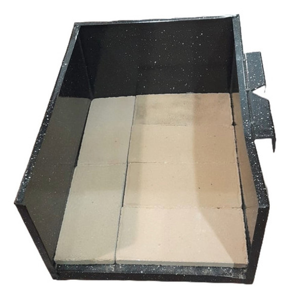 Fogón Grande Enlozado Con Refractarios Brasero Carbón 1