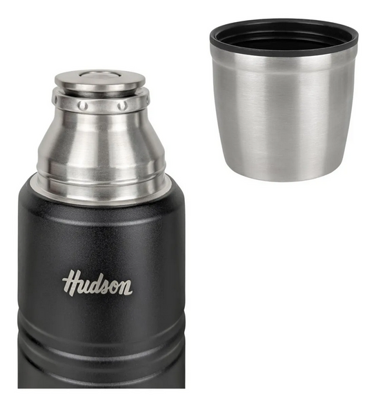 Hudson 1L Stainless Steel Vacuum Thermos – Double Wall Insulation – Matte Black Design