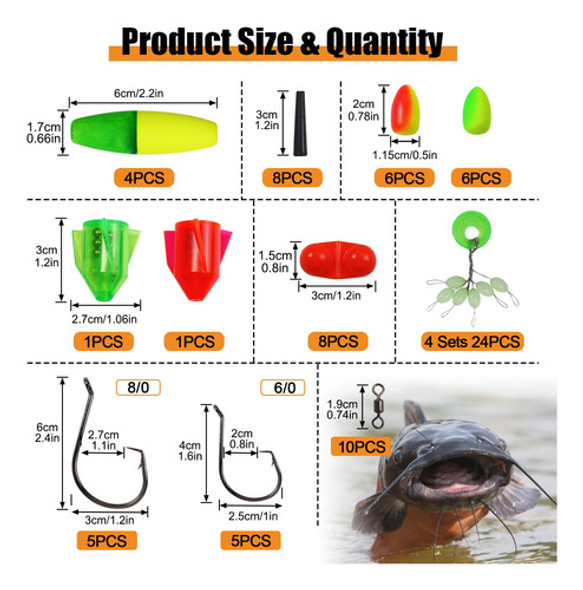 Flotadores Ponderados Corchos Pesca 6 Unidades Ews 1