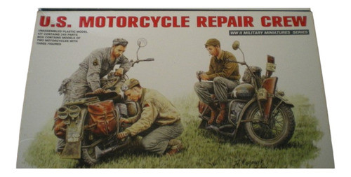 (d_t) Miniart U.s. Motorcycle Repair Crew  35101 0